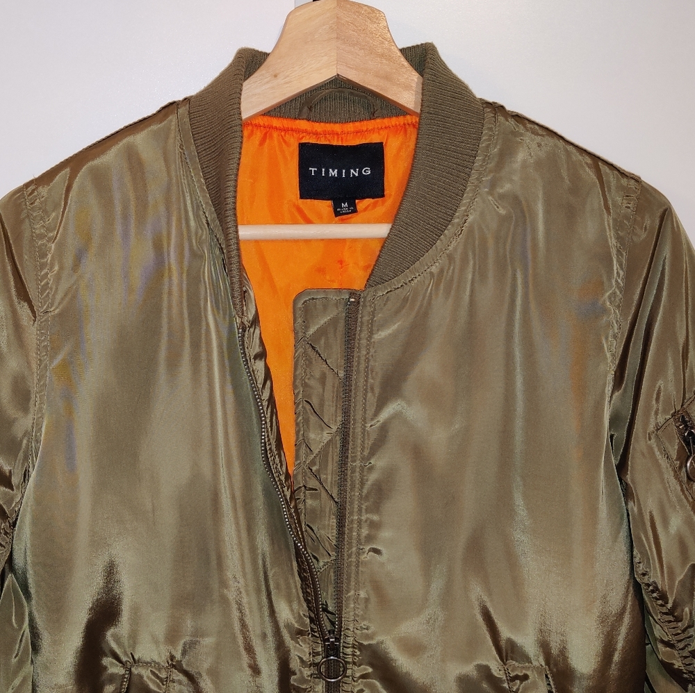 Timing Army Green Bomber Jacket - image 6